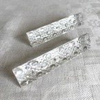 カトラリーレスト　ガラス製　ナイフレスト 2個セット　箸置き　クリスタル 12twep2