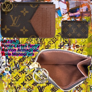 ルイ・ヴィトン：カードケース ポルト カルト・ロミー／モノグラム（アルマニャック）／M81880／Louis Vuitton Porte-cartes Romy Card Holder Armagnac Brown Monogram coated canvas