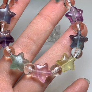 No4.フローライト星型ブレスレット