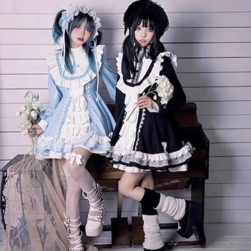 2024 ロリータ ドレス ナースシスター服ゴシックシスター風OPスカートメイド服 コスプレ ワンピース ロリータワンピース