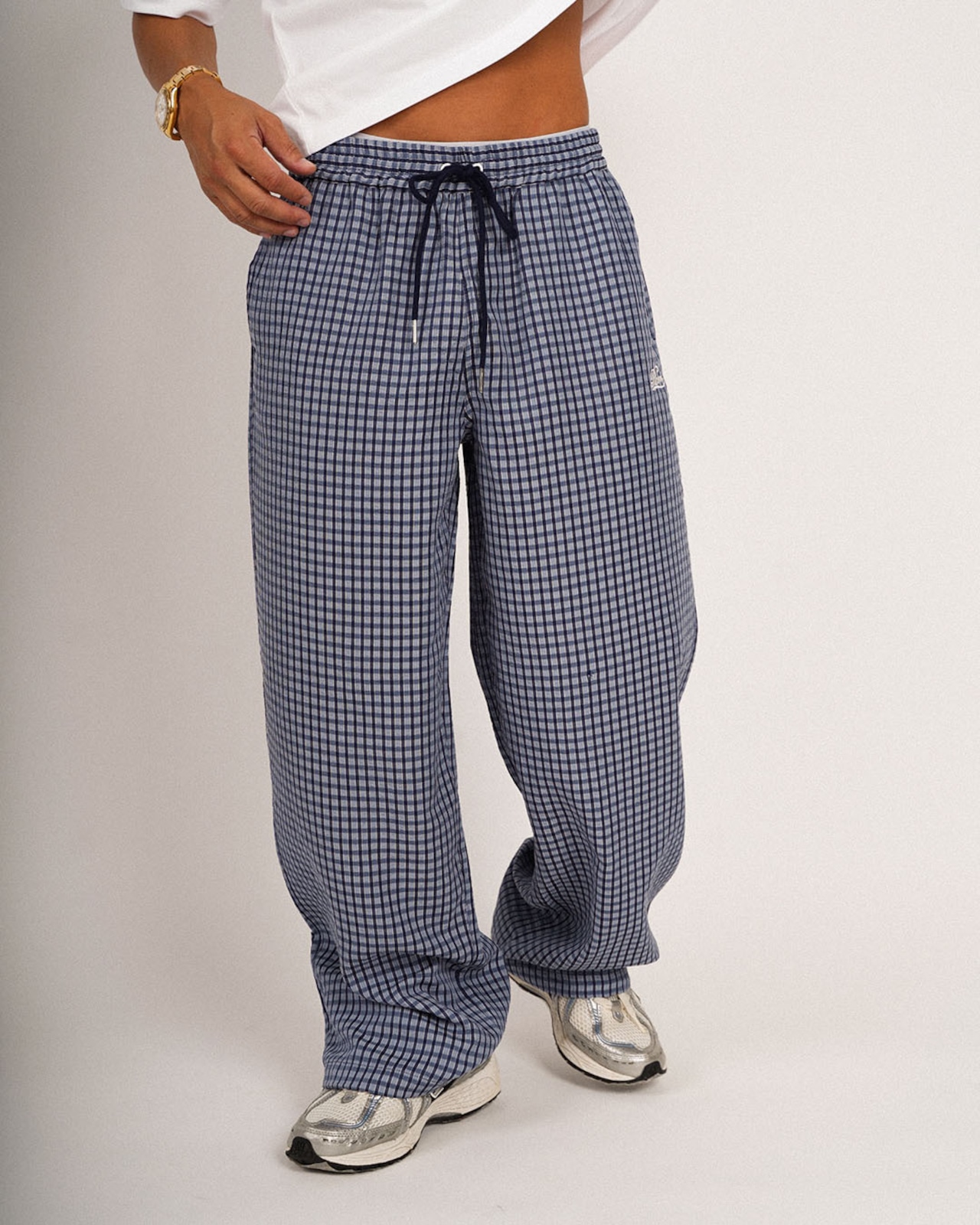 【#Re:room】CHECK PATTERN SEERSUCKER WIDE PANTS［REP326］