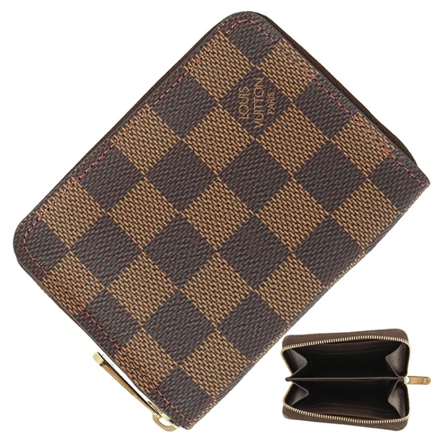 Unused LOUIS VUITTON ルイヴィトン ジッピーコインパース ダミエ コインケース カードケース ラウンドファスナー 財布 未使用