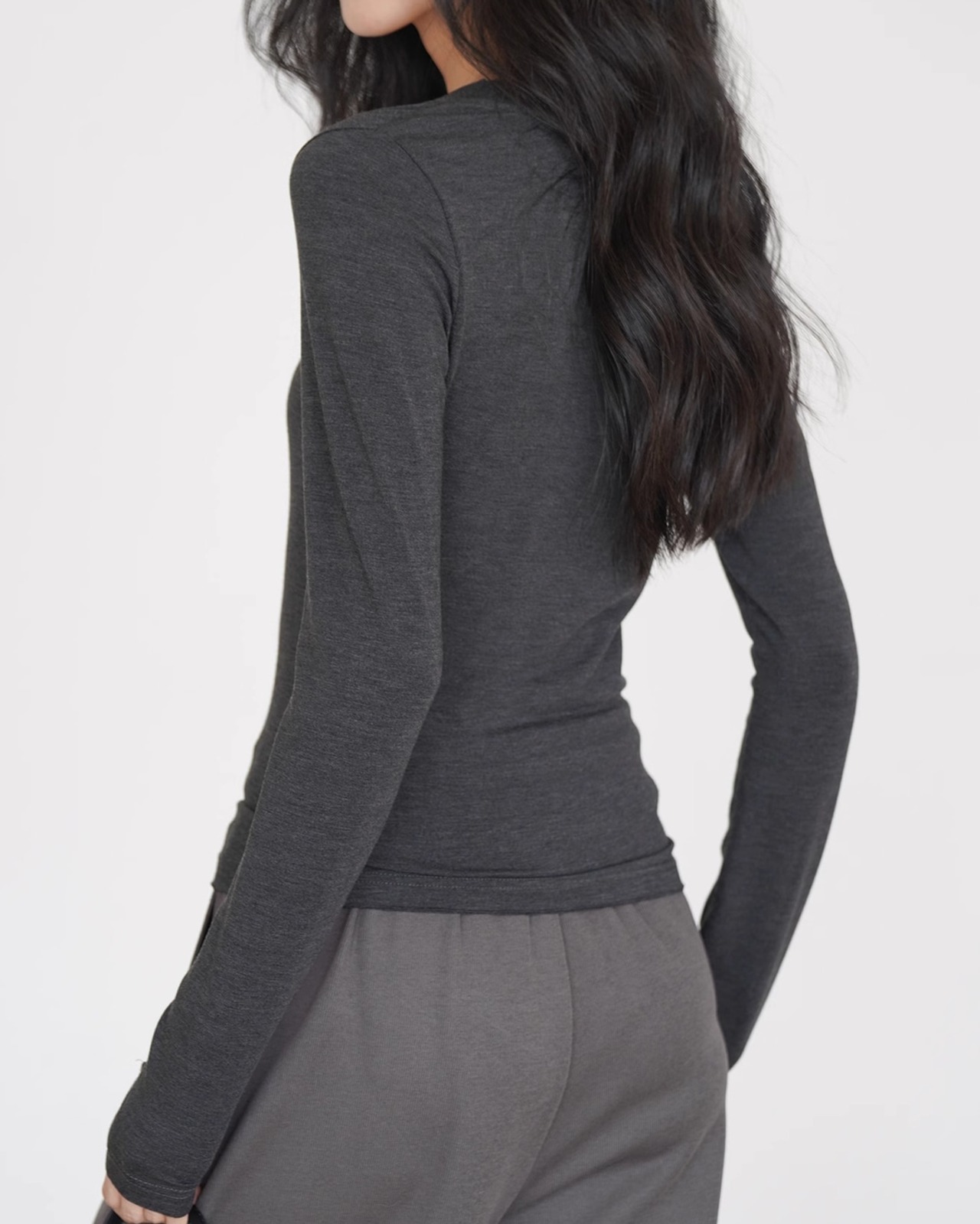 Round neck slim fit Top　T20173