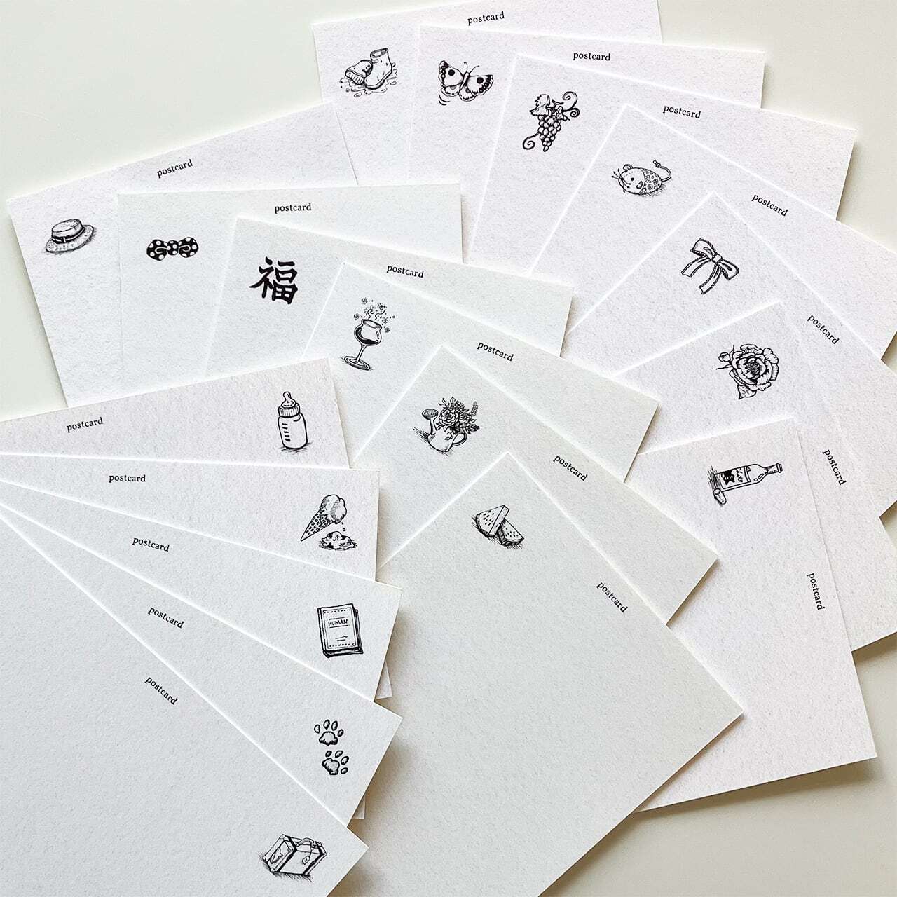 I❤︎黒猫!! ポストカードセット 9枚 / Black Cat Postcard Set of 9