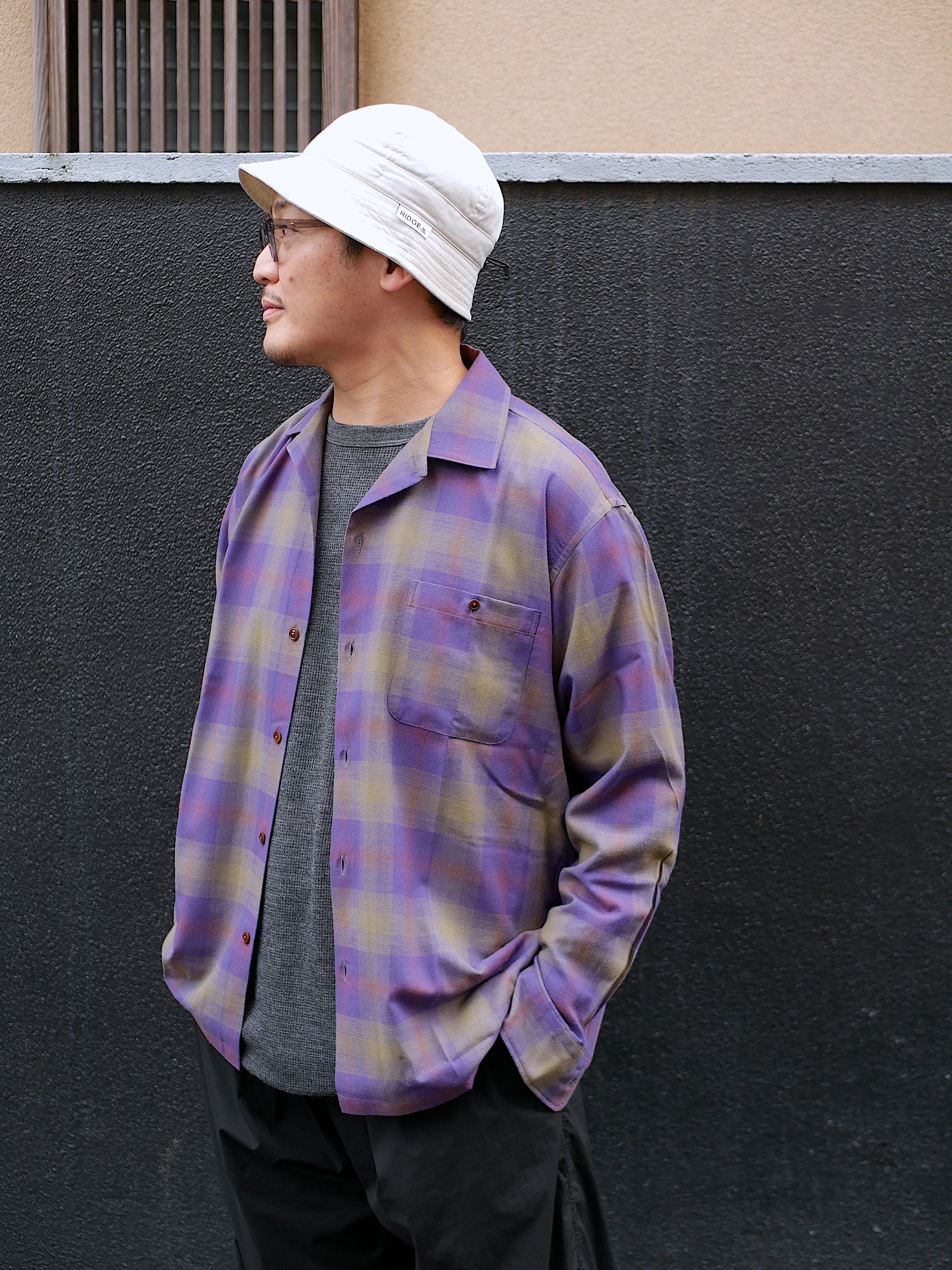 BROWN by 2-tacs / OPEN COLLAR (L/S) | st. valley house - セント