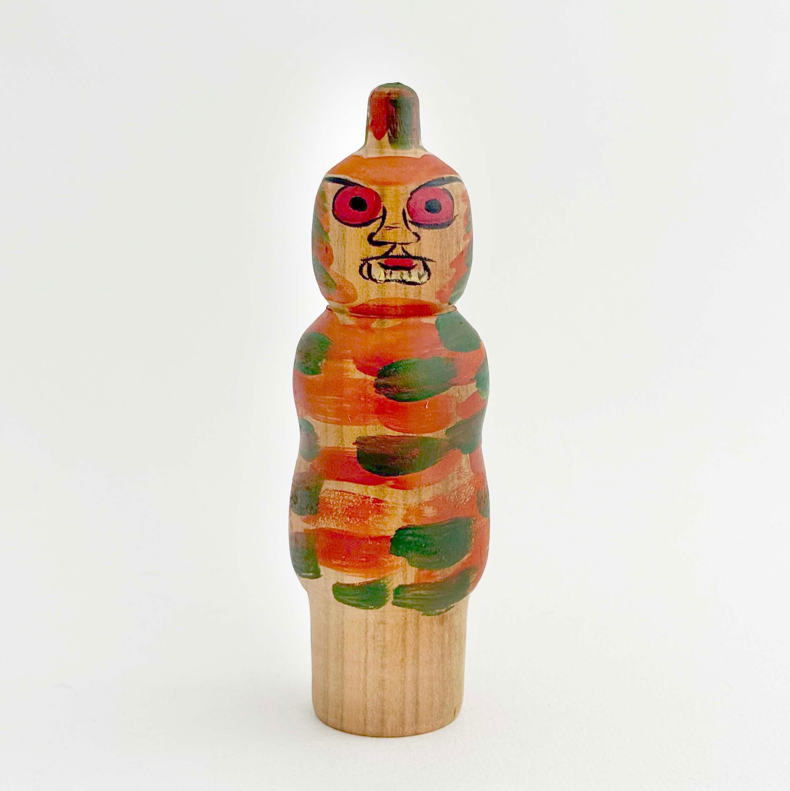 怪獣こけし（土湯系 / 近野明裕工人）迷彩
