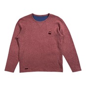 美品 PAPAS パパス Vガゼット スウェット風 トレーナー シャツ サイズ 46 S /メンズ/ピンクパープル系