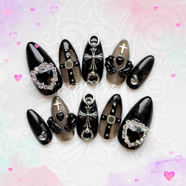 受注生産*地雷系ブラックネイル♡ | EM♡Nail