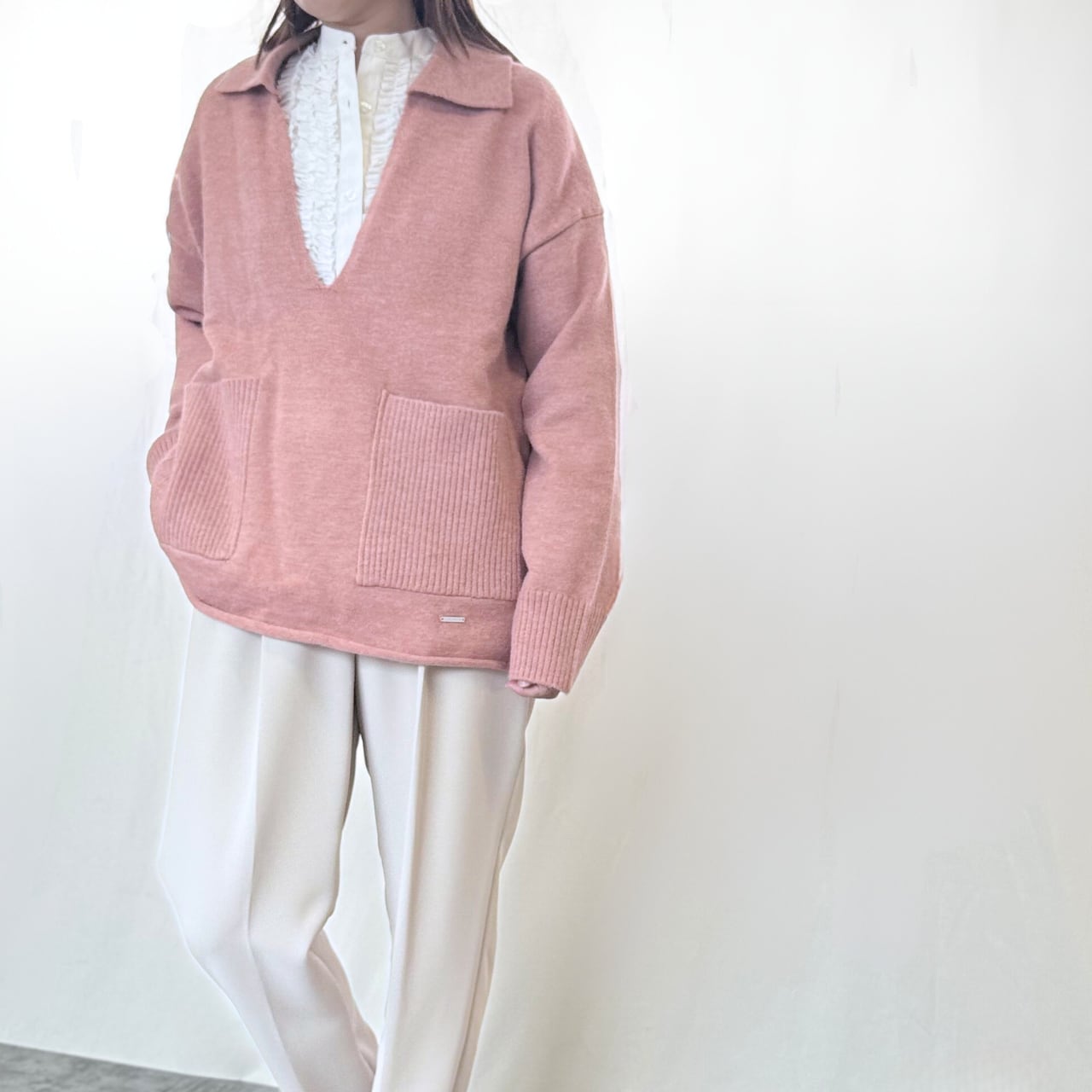 ソフトタッチスキッパーニット