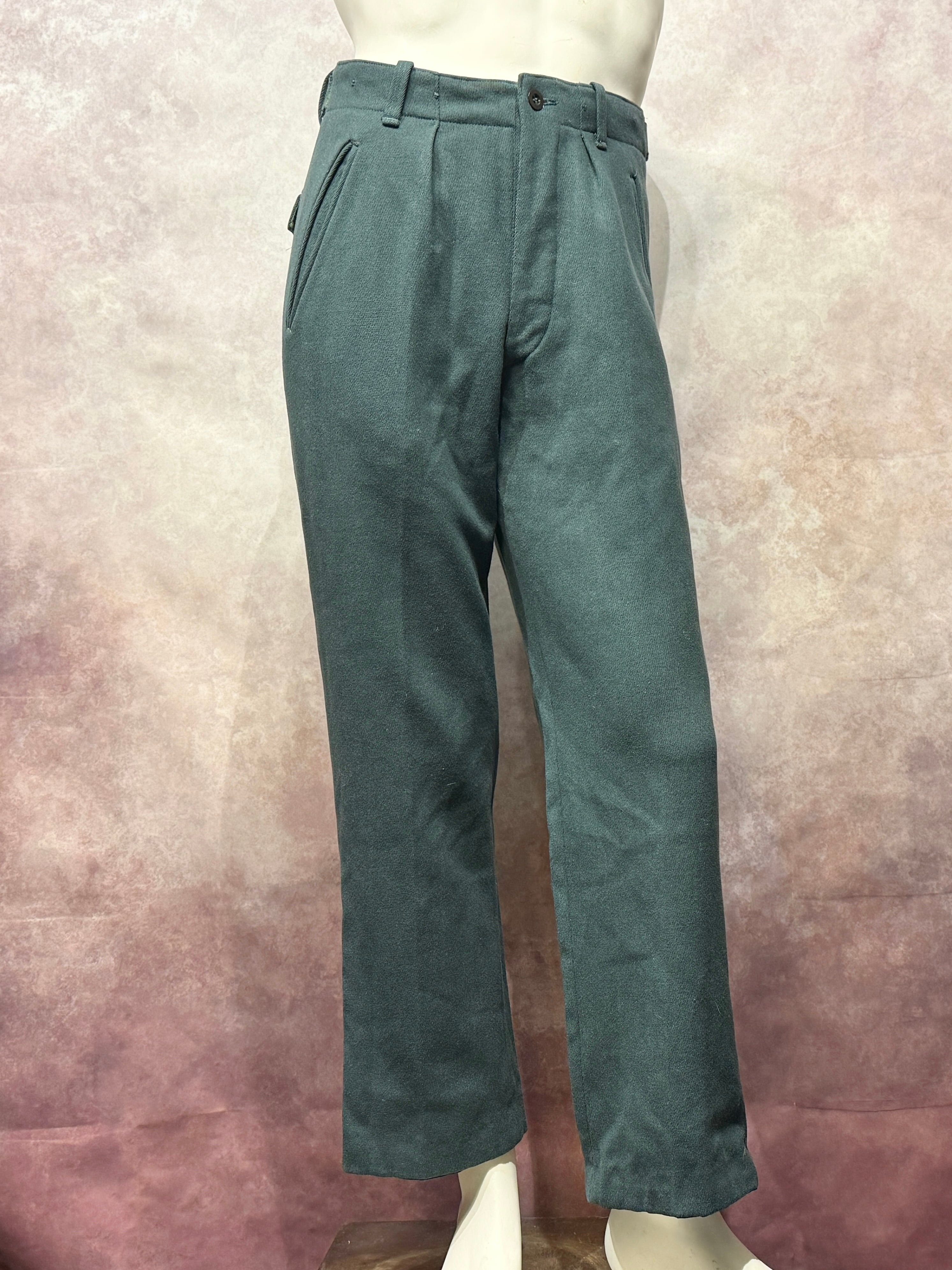 USED】西ドイツ連邦国境警備隊（BGS） 制服用パンツ（モスグリーン色