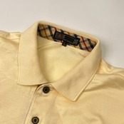 DAKS LONDON ダックス ポケット 長袖 ポロシャツ L/クリーム色 メンズ ゴルフ