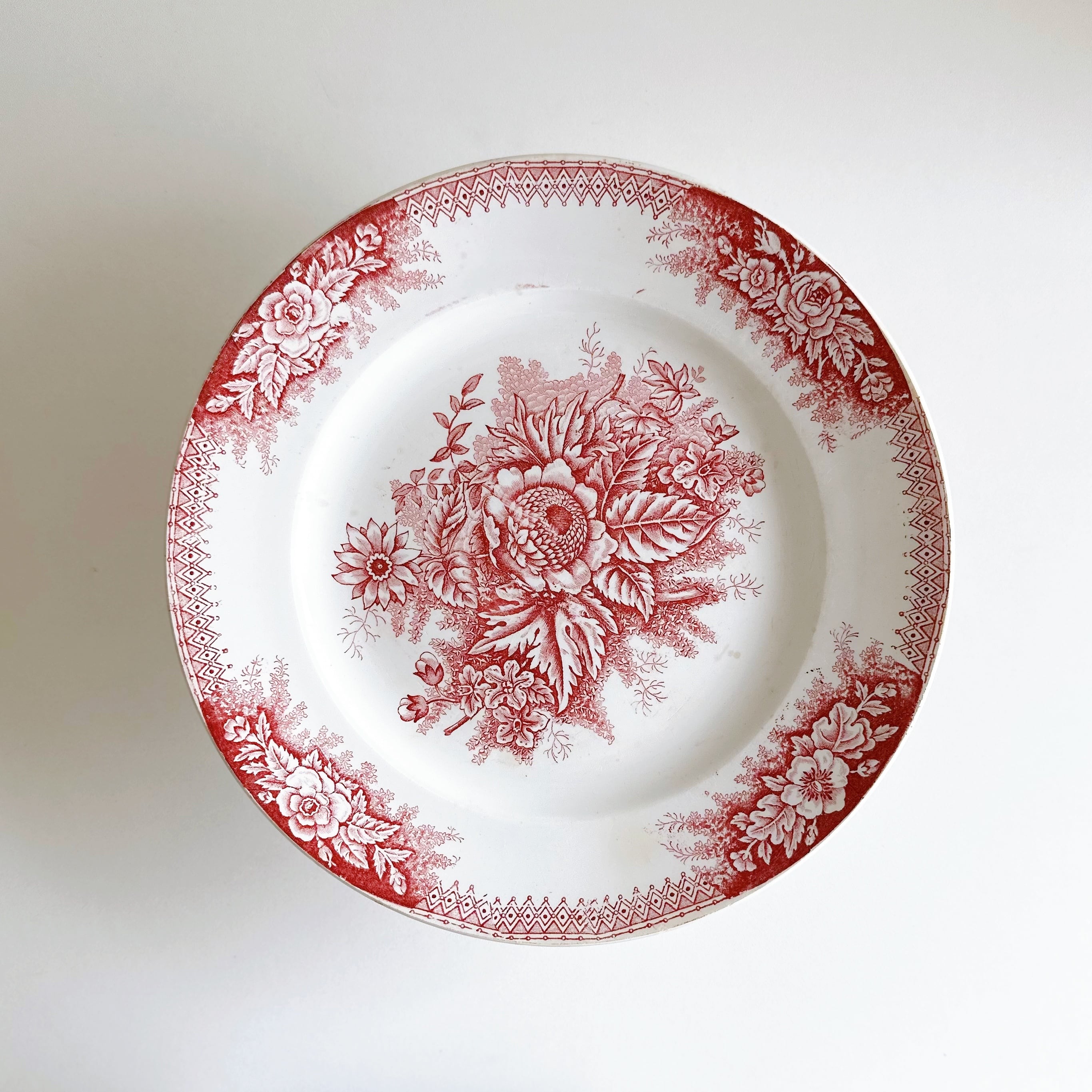 サンタマン st amand ジャルディニエール JARDINIERE 平皿 B St-Amand サンタマン 大皿 28cm JARDINIÈRE（フランス） | ぽわにえ