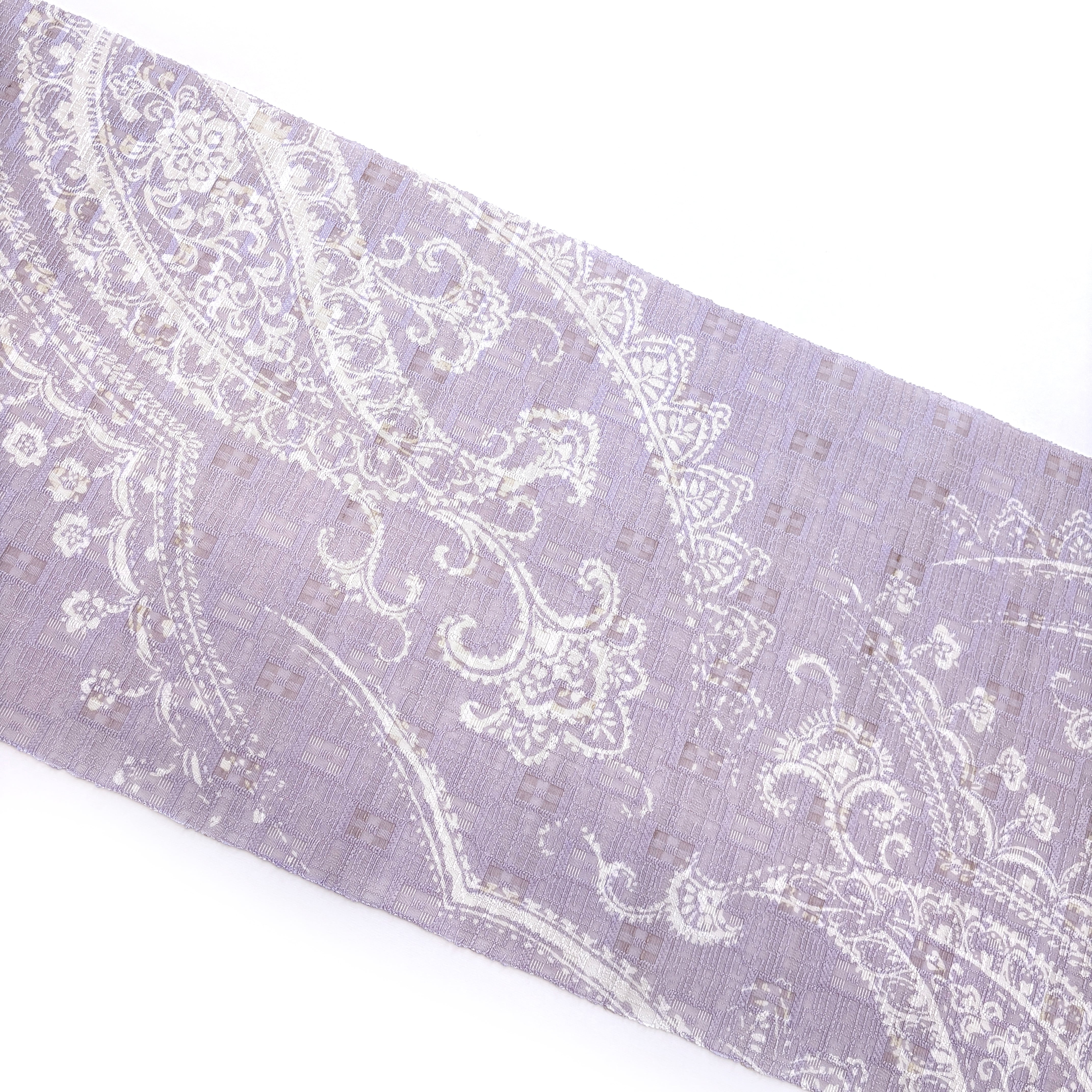 九寸名古屋帯【召しませ花】アタカス ラベンダー | ウスキ呉服店