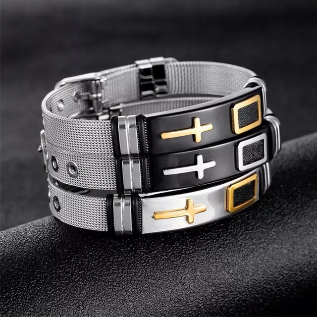 【TR2764】Stainless steel cross bracelet