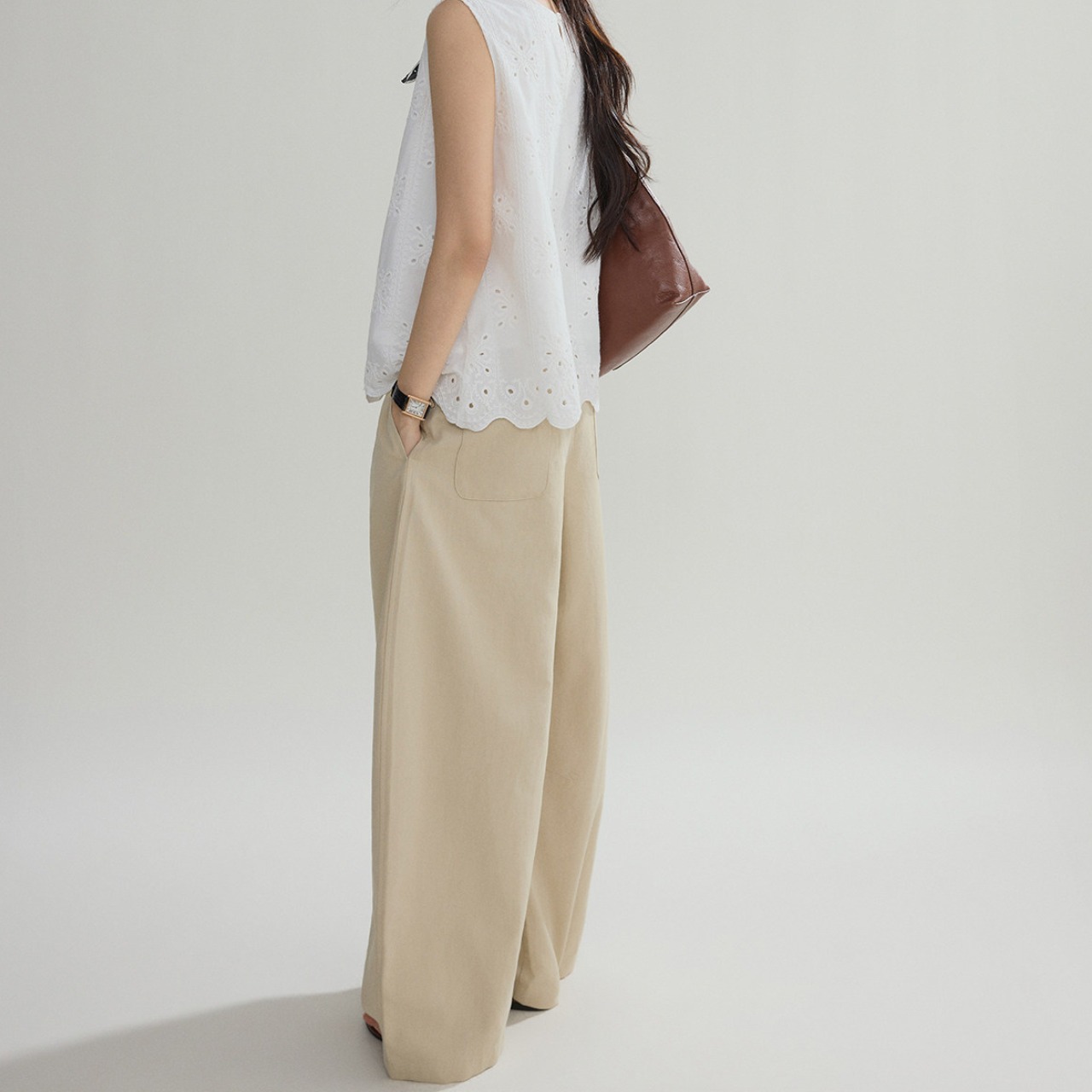 Tuck-In Wide Pants T4466