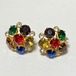 Vintage Watermark Multicolor Bijoux Earrings 