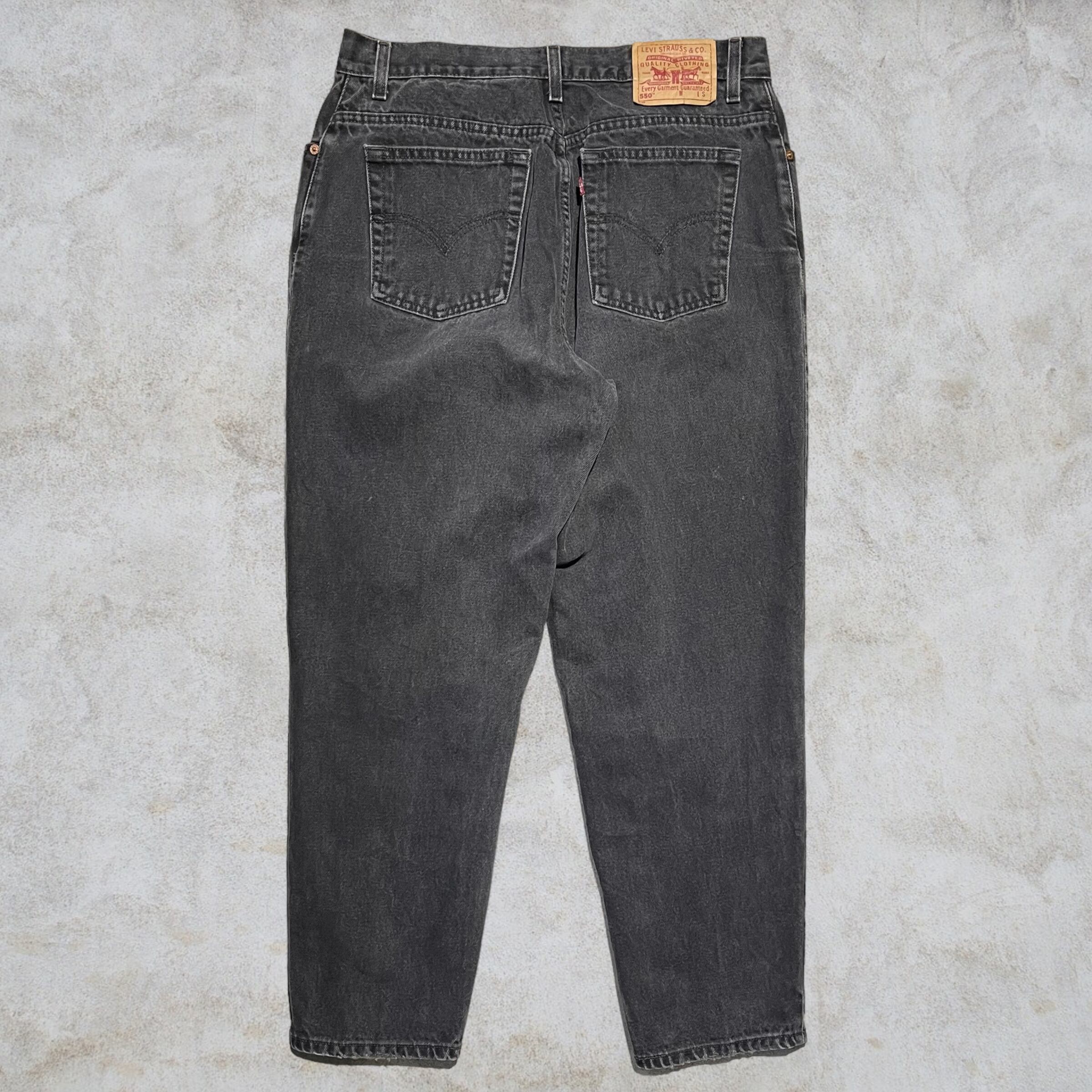 90's Levi's 550 Black Denim Pants ブラックデニム W32 L28 #23 | curb