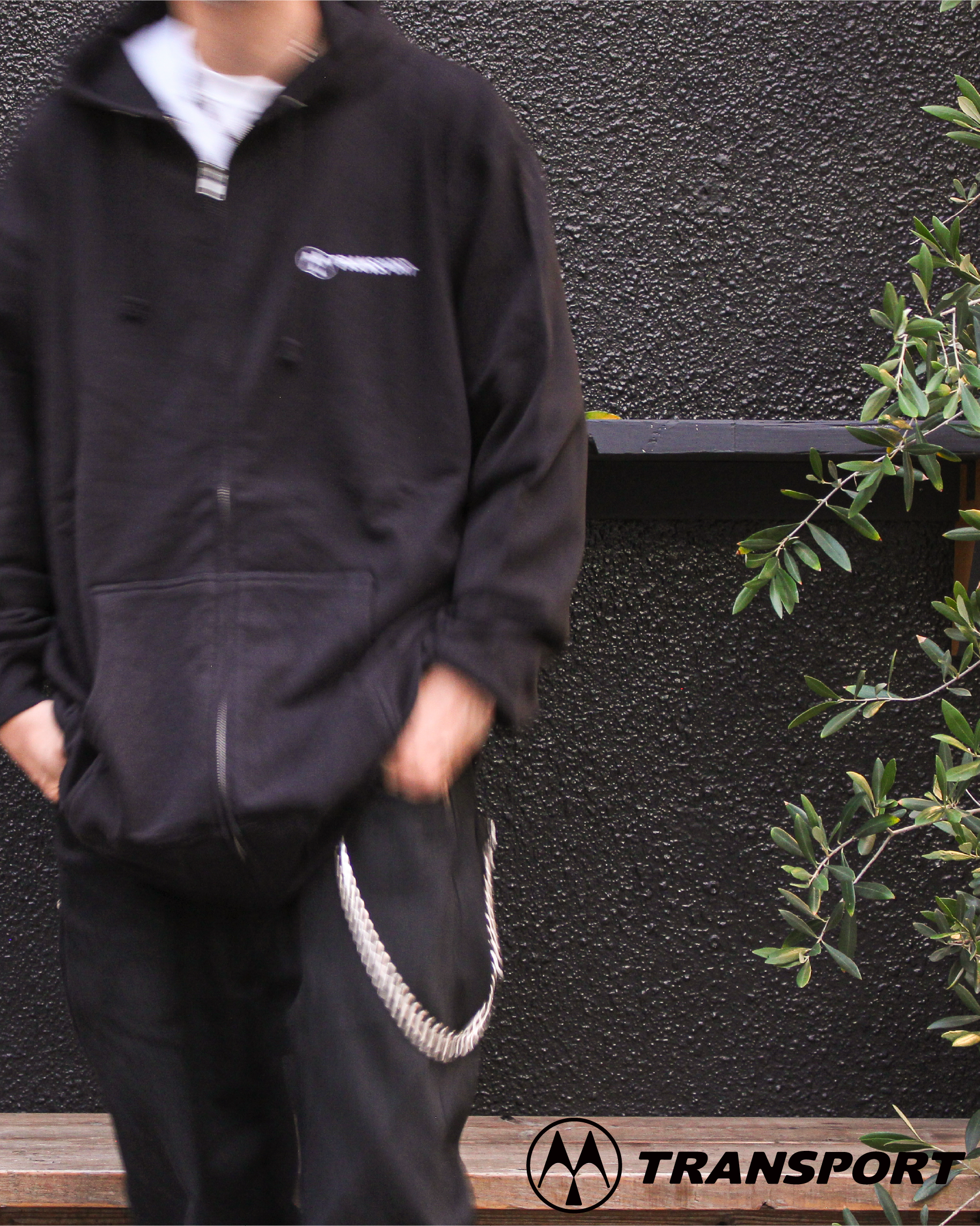 TRANSPORT MOTO HOODIE BLACK