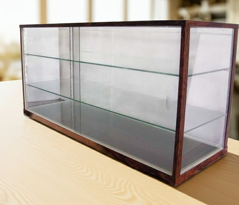 アンティーク　ガラスケース　ディスプレイケース ブラック　ビンテージ 台数限定 アンティーク・レトロ調 ガラスケースW900mm 木製風 古木