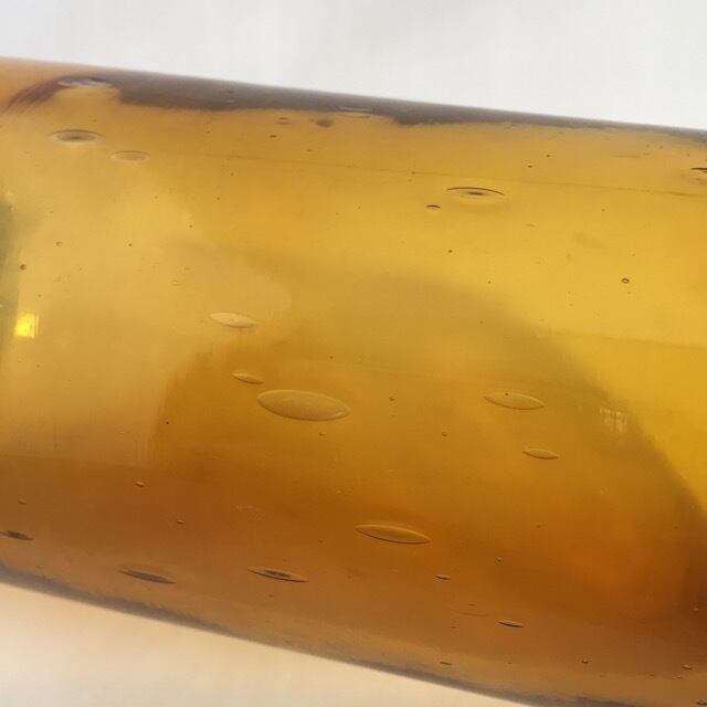 昭和レトロ 遮光アンバーガラス薬瓶 中サイズ | 路地裏の骨董カフェShop