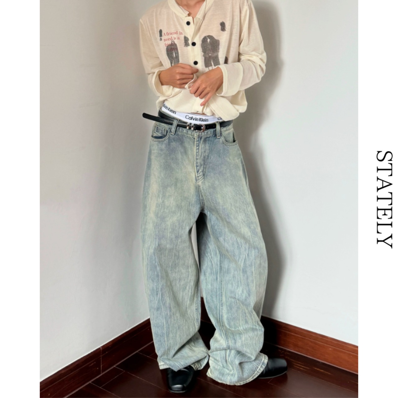 Vintage Mist Wide Denim_B120・画像7