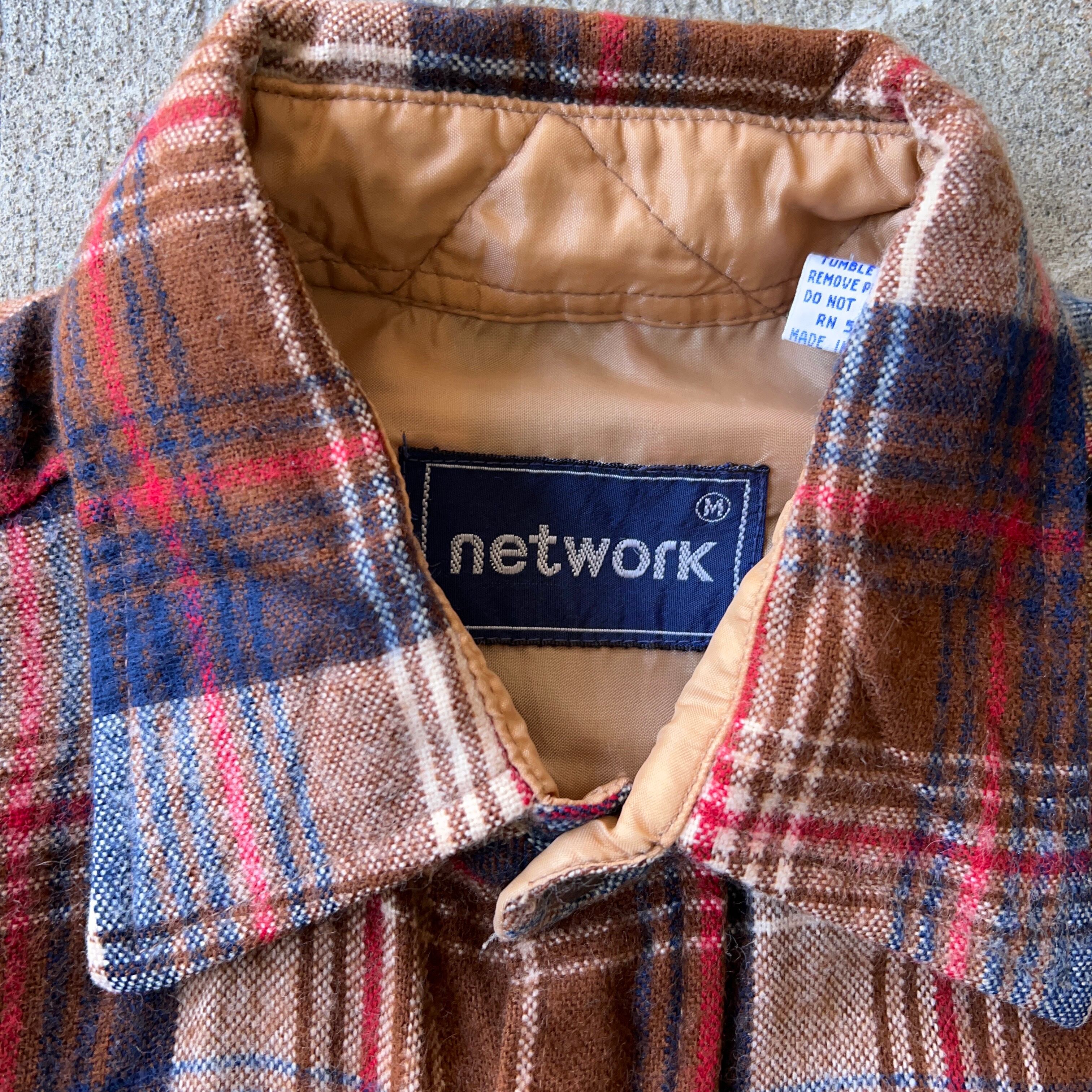 80's~90's “net work” Plaid Shirt SIZE M チェック柄 アクリル 80's~90's “net work” Plaid Shirt SIZE M チェック柄 アクリル