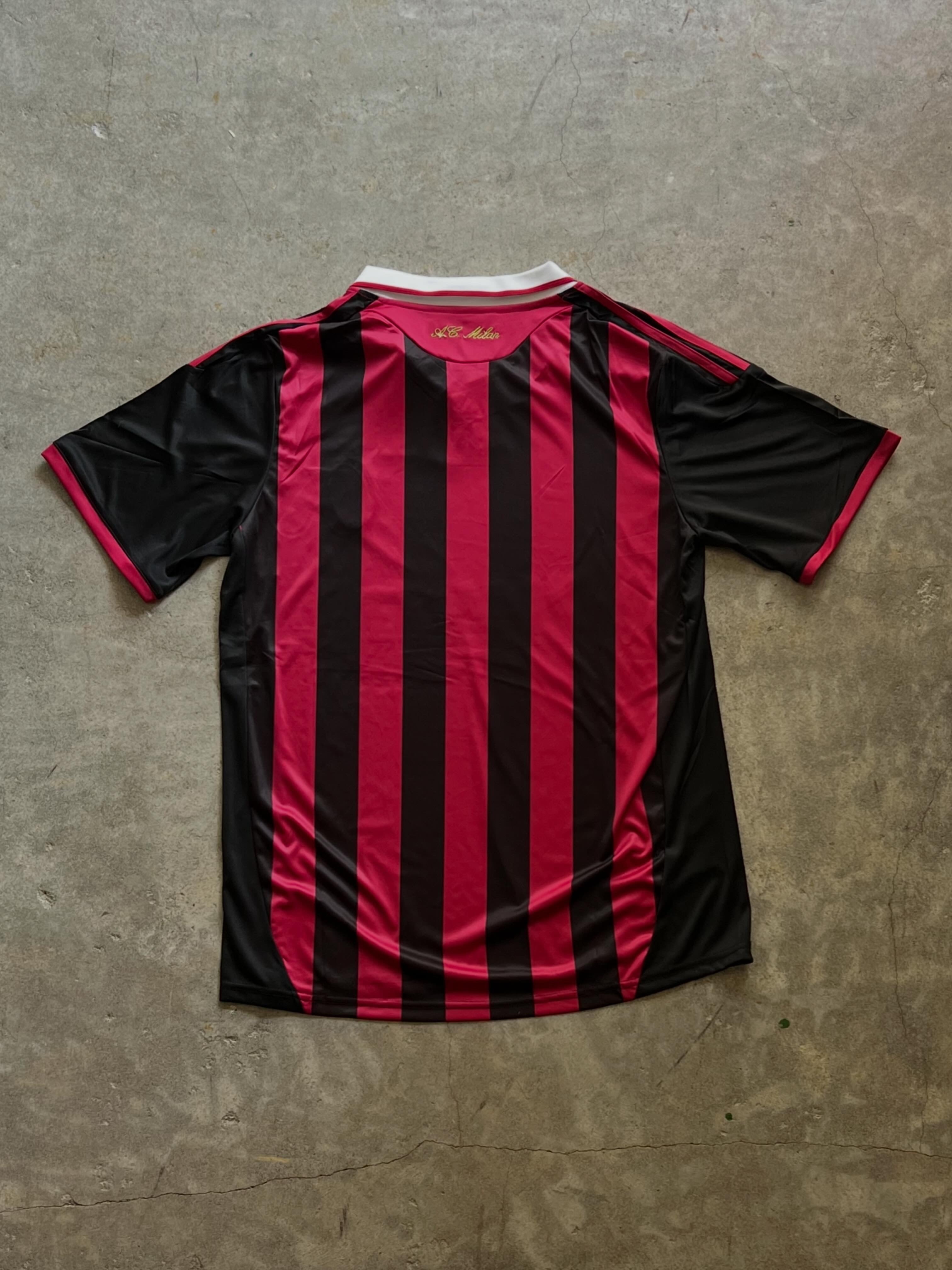 adidas ACミラン ゲームシャツ サッカーユニフォーム bwin 赤黒 | Léon