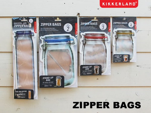 Zipper Bags ジッパーバッグ 5サイズ 保存バッグ キッカーランド Detail KIKKERLAND