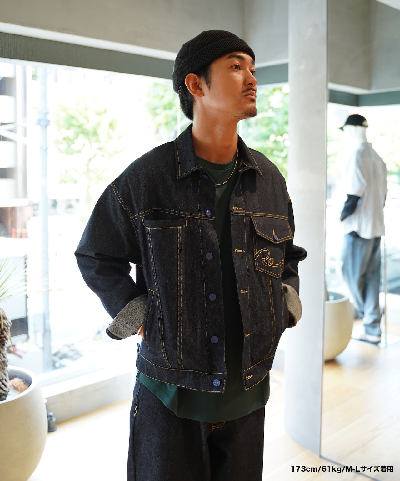 【#Re:room】VINTAGE DROP SHOULDER DENIM JACKET［REJ114］