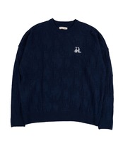 【#Re:room】MONOGRAM JACQUARD BIG CREW KNIT［REK104］