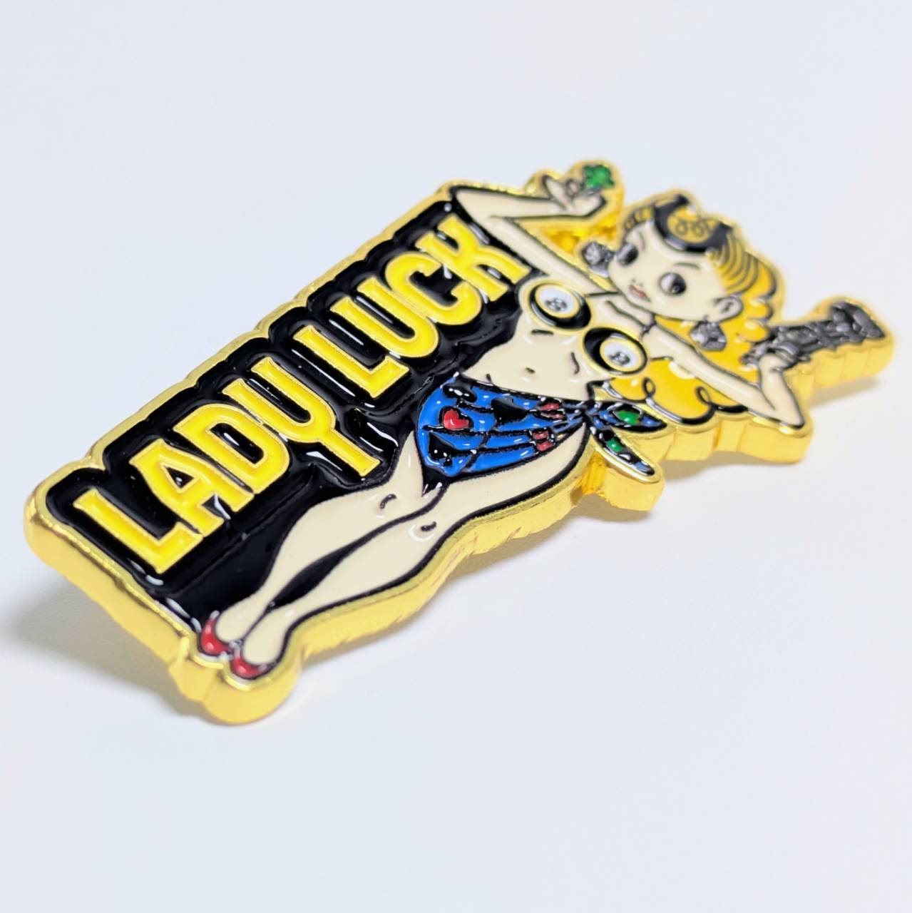 ★ピンズ PINS★ピンバッジ 【 LADY LUCK（ レディ・ラック ） 】 〚アメリカン雑貨 アメトイ〛