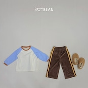 韓国子供服 / 26Autumn / soybean / カラ─ ラグランTシャツ / キッズ服 / ジュニア服 / 秋服 *XS~JM*