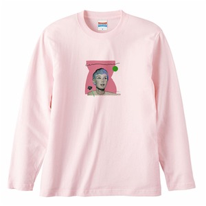 “Audrey”ロングTシャツ／ライトピンク