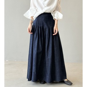 Aラインギャザーデニムスカート SK3417