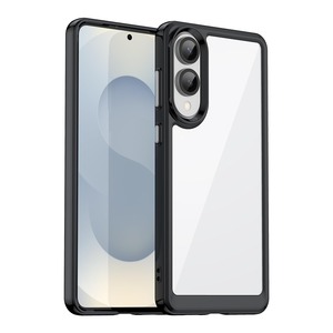 【人気】For Galaxy S25 Edge 用 ケース 保護カバー 衝撃吸収 アクリル+TPU素材 スマホケース 軽量 薄型 滑り止め 擦り傷防止 ギャラクシー s25 edge 保護ケース（ブラック）