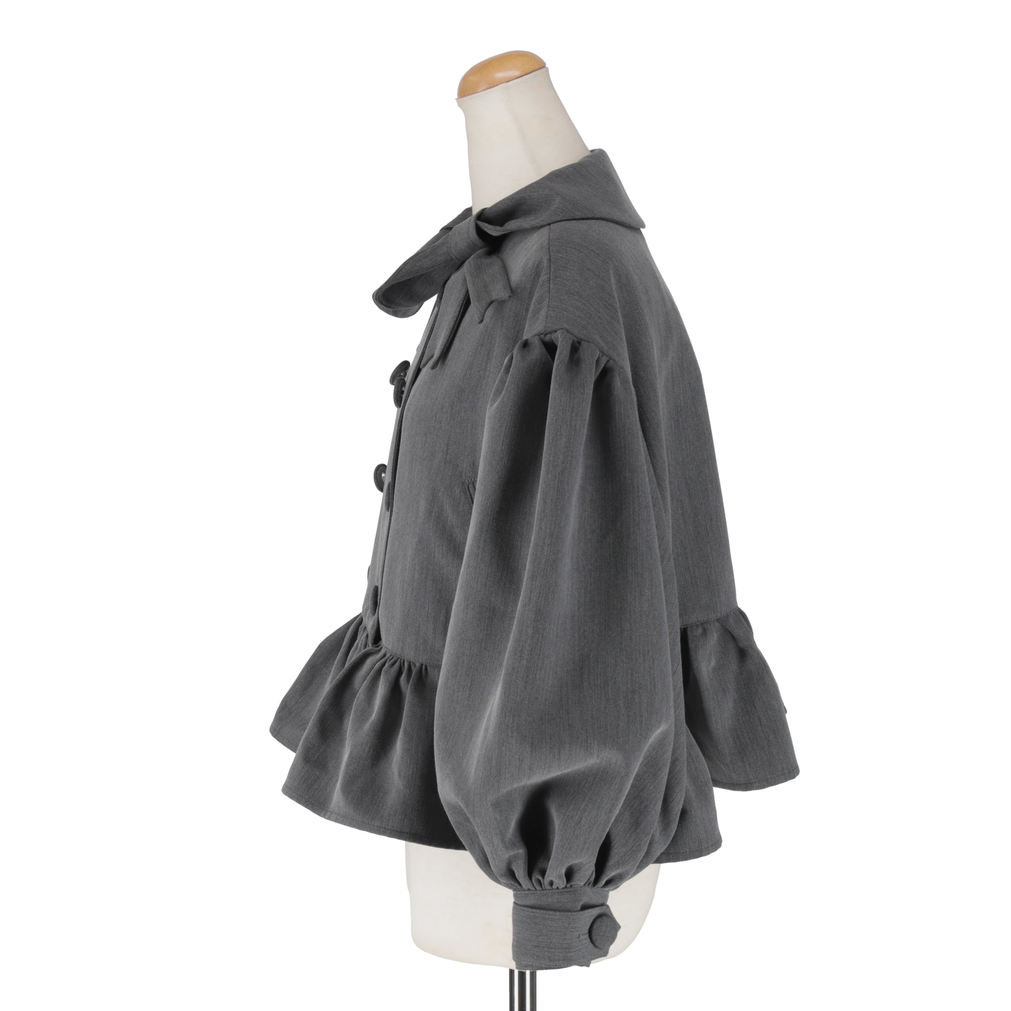 リボンカラージャケット　GRAY