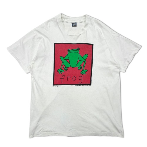 【VINTAGE】TEE カエル　tシャツ　アート　古着　シングルステッチ