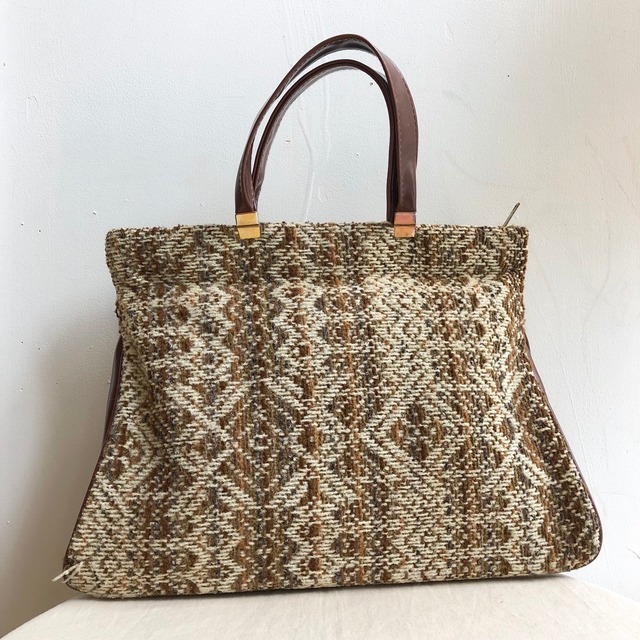 Vintage 60's 70's  brown tweed bag