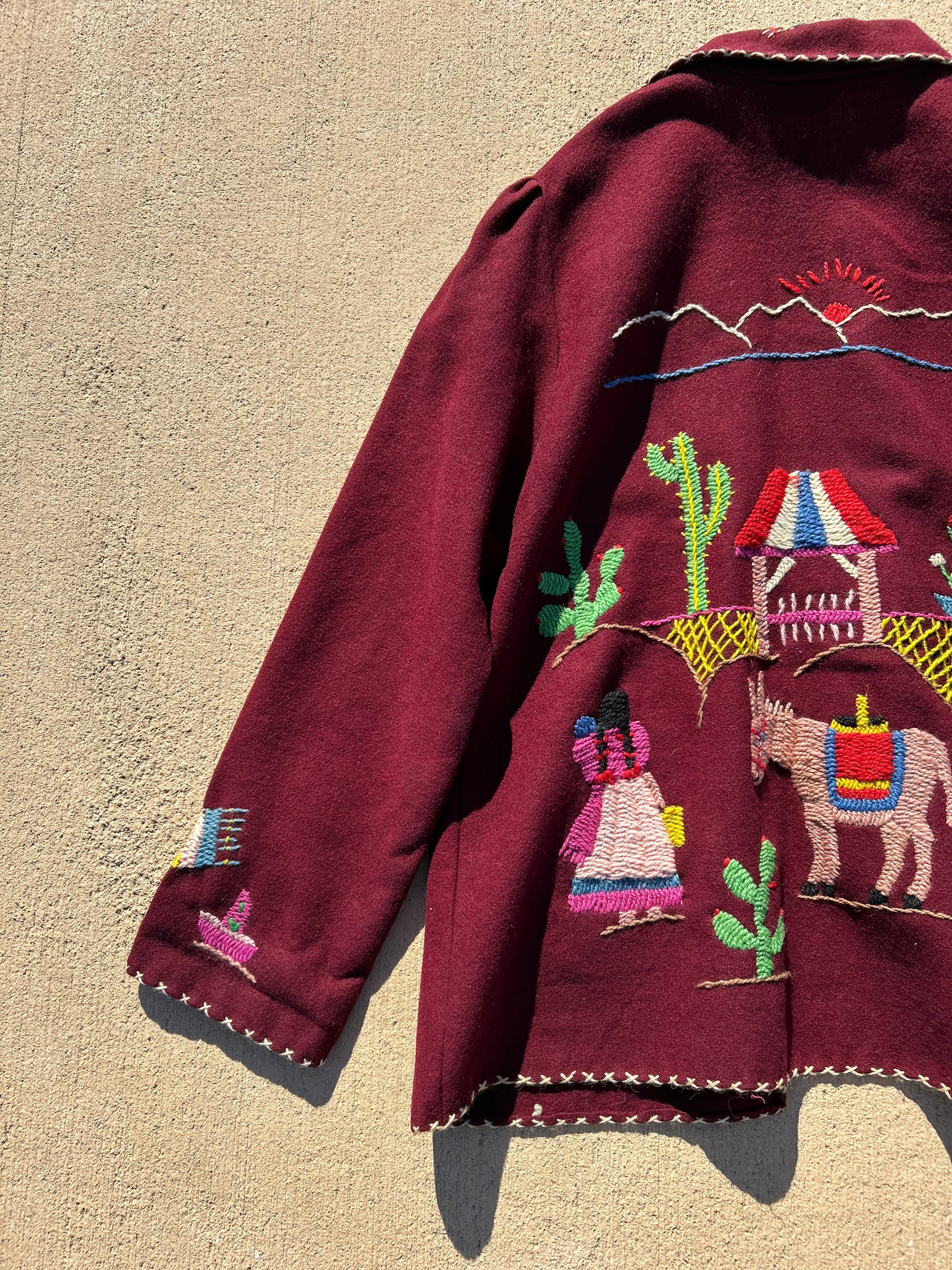 Vintage Mexican Burgundy Jacket / ヴィンテージ メキシカン ウール Vintage Mexican Burgundy Jacket / ヴィンテージ メキシカン ウール