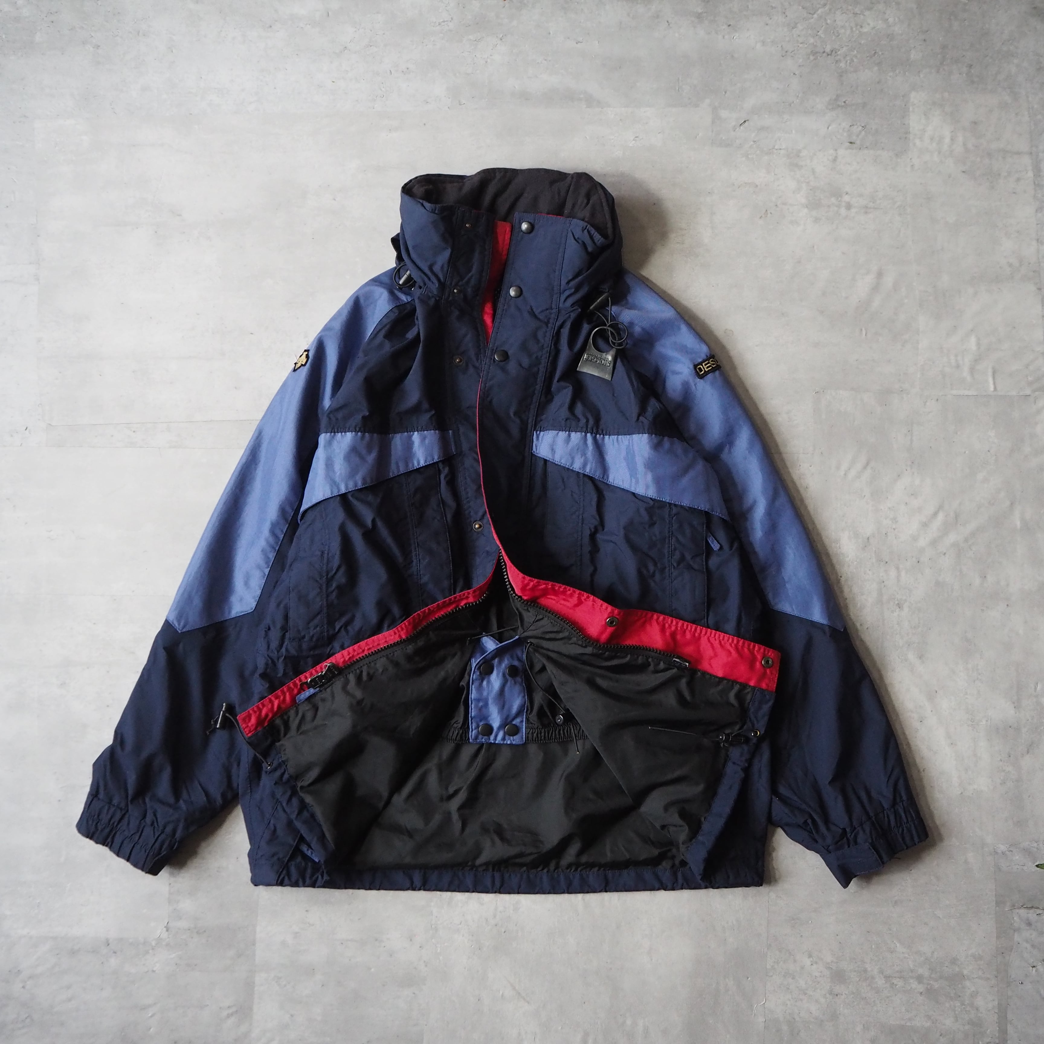 90s “DESCENTE” navy color ski wear jacket 90年代 デサント スキーウェアジャケット | anti  knovum（アンタイノーム）