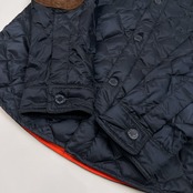 RLX RALPH LAUREN ラルフローレン レザーパッチ付き ダウン キルティングジャケット サイズ S(170/92A) /ネイビー/メンズ