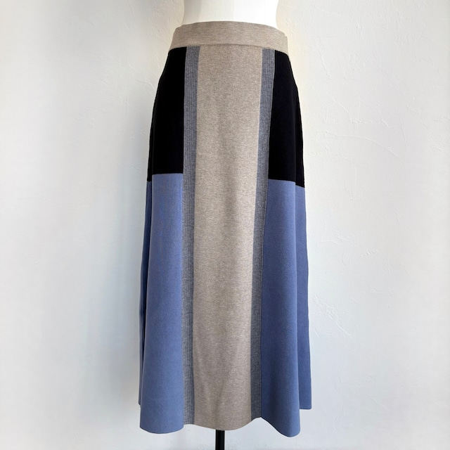 〈SELECT〉ジオメトリックロングスカート H-851026