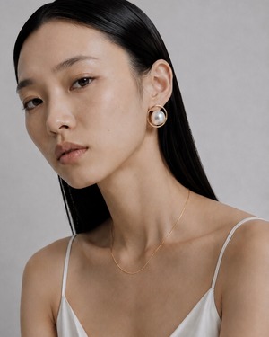 Orbit pearl pierce -Gold-【アレルギー対応】