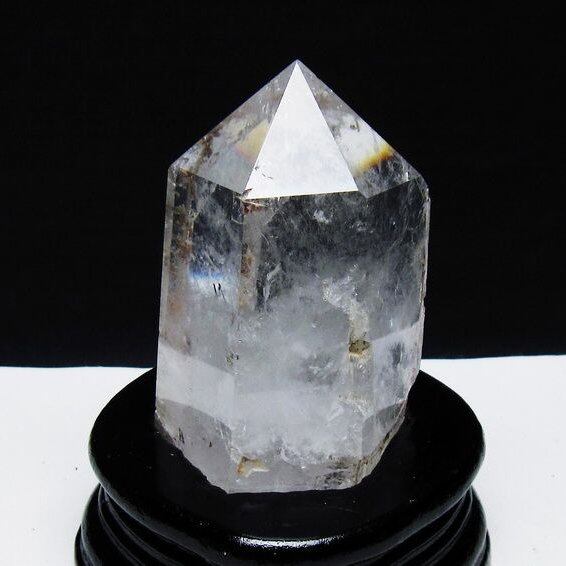 水晶 六角柱 水晶 ポイント 台座付属 一点物 152-3752