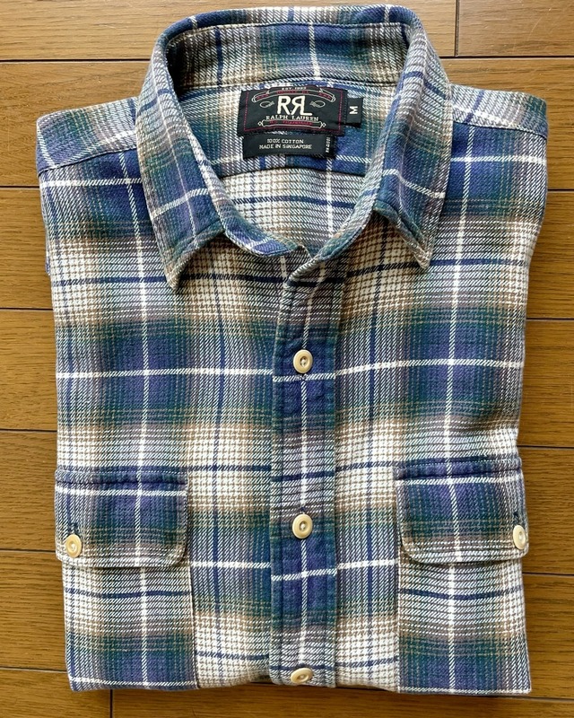 96年製 第1期 RRL 半袖ワークシャツ サイズM ユーズド