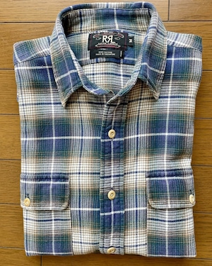 96年製 第1期 RRL 半袖ワークシャツ サイズM ユーズド