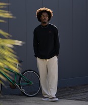 【#Re:room】PIN STRIPE RELAX WIDE PANTS［REP288］