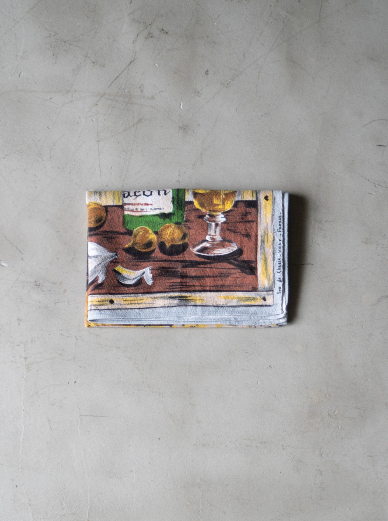 "VONY France" vintage Tea towel - Soir de Chasse