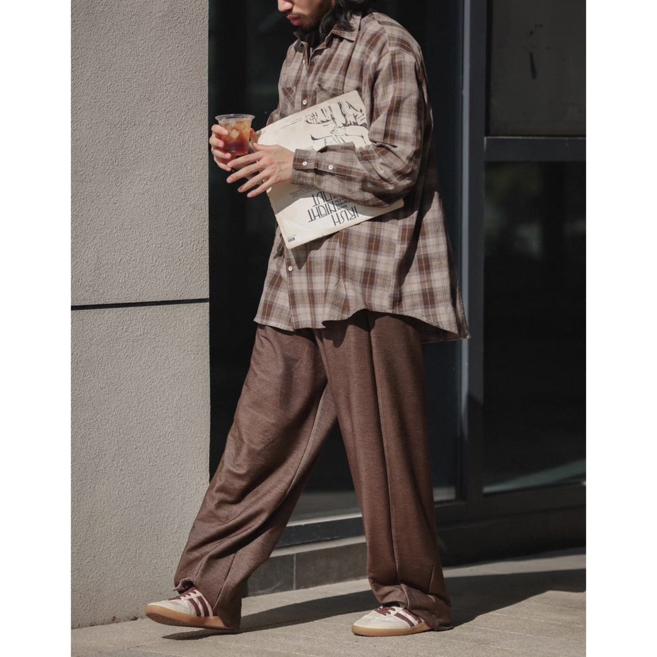 Checkered long sleeve shirt 0365 - 13