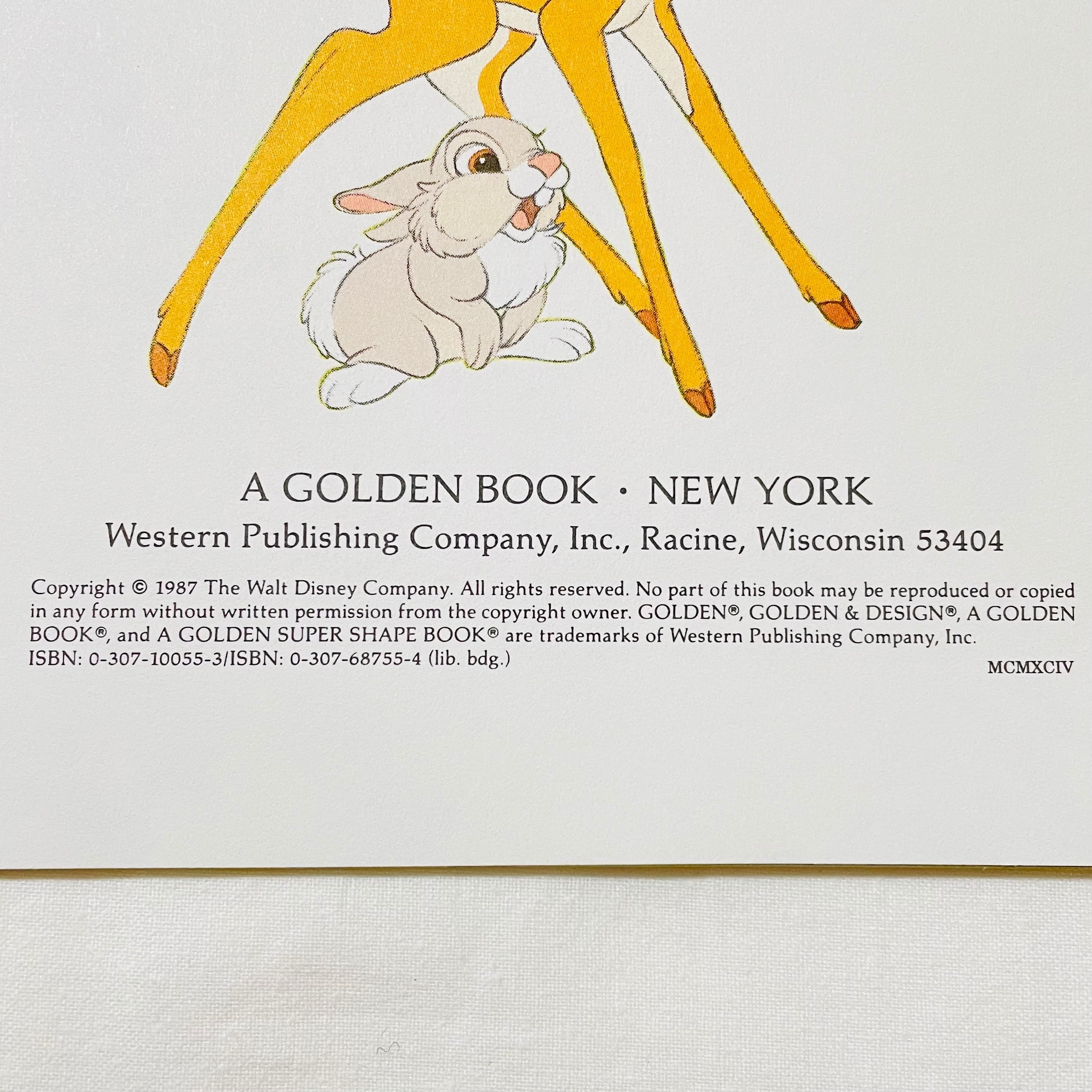 THE BAMBI BOOK「バンビ」洋書絵本 シェイプブック 1994年 ゴールデン